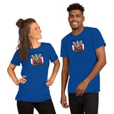 US Silver Lab Crest, Short-Sleeve Unisex T-Shirt