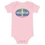 Washington DC skyline Oval, Baby Onesie