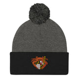 Oriole Baseball Crab Maryland Crest, Embroidered Beanie Pom-Pom