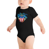 Blue Crab USA Crest, Baby Onesie