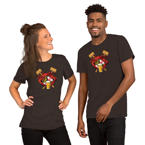 Maryland Crab Feast Crest - Short-Sleeve Unisex T-Shirt