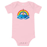 Unicorn Crab w/ Rainbow, Baby Onesie