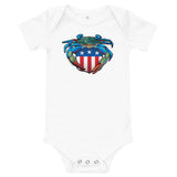 Blue Crab USA Crest, Baby Onesie