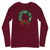 Holiday Crab Wreath, Unisex Long Sleeve Tee