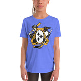 Pittsburgh - Three Rivers Roar Sports Fan Crest - Youth Short Sleeve T-Shirt