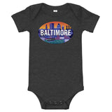 Baltimore Skyline Oval, Baby Onesie