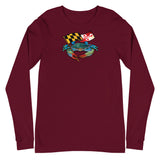 Blue Crab Maryland Flag, Unisex Long Sleeve Tee