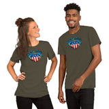 Blue Crab USA Crest, Short-Sleeve Unisex T-Shirt