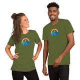 Unicorn Crab w/ Rainbow, Short-Sleeve Unisex T-Shirt