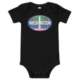 Washington DC skyline Oval, Baby Onesie