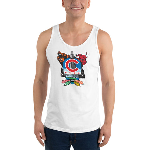 Chicago Sports Fan Crest - Unisex Tank Top