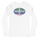 Washington DC skyline Oval, Unisex Long Sleeve Tee