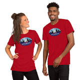 Annapolis Red Sailboat Oval, Short-Sleeve Unisex T-Shirt