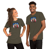 US Silver Lab Crest, Short-Sleeve Unisex T-Shirt