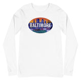 Baltimore Skyline Oval, Unisex Long Sleeve Tee