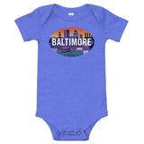 Baltimore Skyline Oval, Baby Onesie