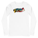 Blue Crab Maryland Banner, Unisex Long Sleeve Tee