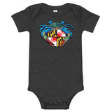 Blue Crab Maryland Crest, Baby Onesie