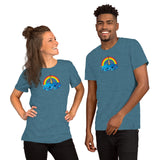 Unicorn Crab w/ Rainbow, Short-Sleeve Unisex T-Shirt