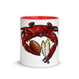 Washington Red Crab Football - Mug with Color Inside