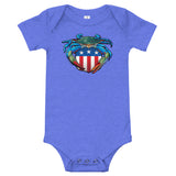 Blue Crab USA Crest, Baby Onesie