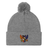 Birdland Baltimore Raven and Oriole MD Shield, Embroidered Beanie Pom-Pom