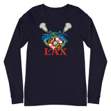 Blue Crab Maryland Lax Crest, Unisex Long Sleeve Tee