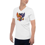 Birdland Baltimore Raven & Oriole Maryland Crest - Unisex Short Sleeve V-Neck T-Shirt