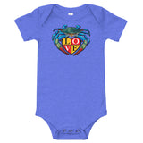 Blue Crab LOVE Crest - Baby Onesie