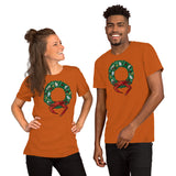 Holiday Crab Wreath, Short-Sleeve Unisex T-Shirt