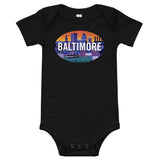 Baltimore Skyline Oval, Baby Onesie