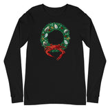 Holiday Crab Wreath, Unisex Long Sleeve Tee