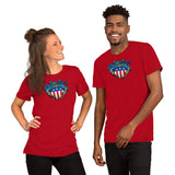 Blue Crab USA Crest, Short-Sleeve Unisex T-Shirt