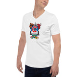 Chicago Sports Fan Crest - Unisex Short Sleeve V-Neck T-Shirt