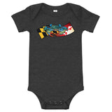 Blue Crab Maryland Banner, Baby Onesie