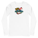 Blue Crab Maryland Flag, Unisex Long Sleeve Tee