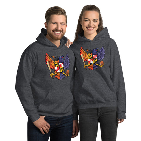 Birdland Baltimore Raven & Oriole Maryland Crest - Unisex Hoodie