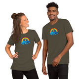 Unicorn Crab w/ Rainbow, Short-Sleeve Unisex T-Shirt