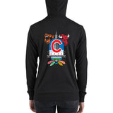 Chicago Sports Fan Crest - Unisex zip hoodie