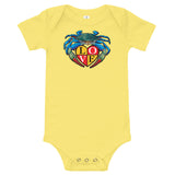 Blue Crab LOVE Crest - Baby Onesie