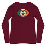 Irish Claddagh Oval Magnet, Unisex Long Sleeve Tee