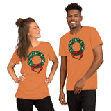 Holiday Crab Wreath, Short-Sleeve Unisex T-Shirt