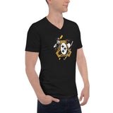 Pittsburgh - Three Rivers Roar Sports Fan Crest - Unisex Short Sleeve V-Neck T-Shirt