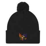 Birdland Baltimore Raven and Oriole MD Shield, Embroidered Beanie Pom-Pom