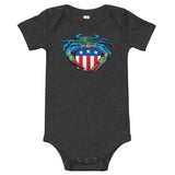 Blue Crab USA Crest, Baby Onesie