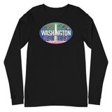 Washington DC skyline Oval, Unisex Long Sleeve Tee