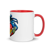 Blue Crab LOVE Crest - Mug with Color Inside