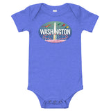 Washington DC skyline Oval, Baby Onesie