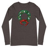 Holiday Crab Wreath, Unisex Long Sleeve Tee