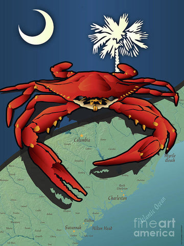 South Carolina Crab - Art Print